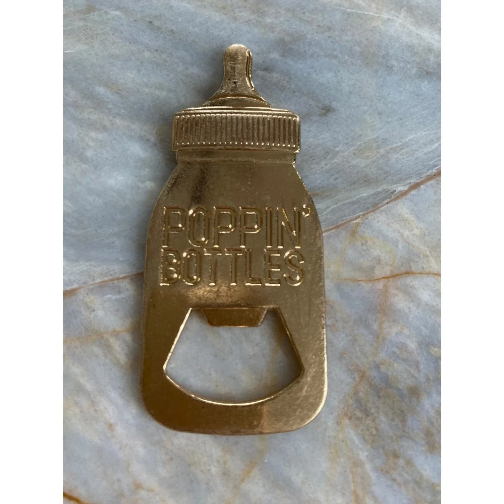 Gold Baby Bottle Opener‎ Poppin Bottles Novelty Metal Bar Tool Accessory